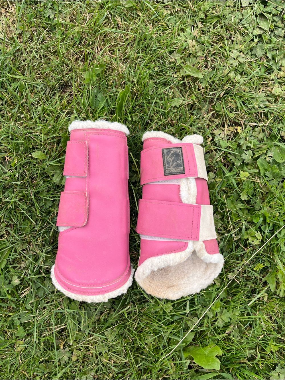 Pink brush boots
